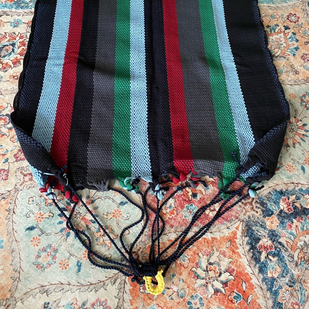 Hammock Hand-Woven New Heavy Duty 8 ft size Braided Fabric Rope Outdoor